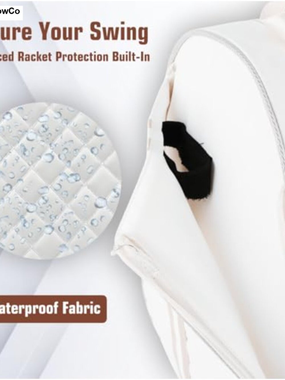 Tennis Racket Bag – Large Capacity Water-Resistant Polyester Sports Bag for - Picture 2 of 6